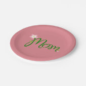 マムストロベリーピンク ペーパープレート (アングル)