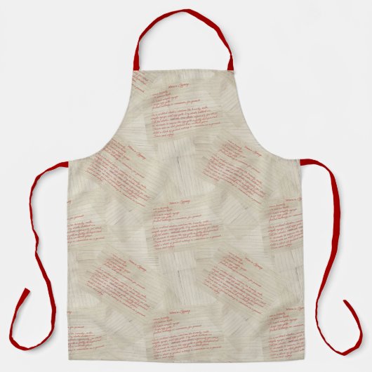 マムズエグノグレシピカード エプロン (正面)