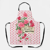 マムズキッチンパーソナライズされたバラエプロン エプロン (正面)