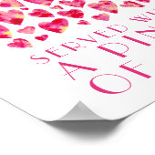 マムズキッチンピンクラブハート引用文アート ポスター (角)