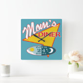 マムズダイナー スクエア壁時計 (ホーム)