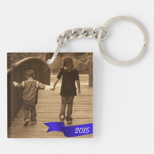 マムズフォト抽象デザインキーチェーン キーホルダー (裏面)