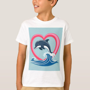 マムズホエールスパウトハート Tシャツ
