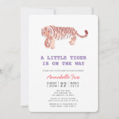 マムタイガー&カッブネオンカラーズベビーシャワー招待状 招待状 (正面)