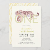 マムタイガー&クブイエローファースト招待状 招待状 (正面/裏面)