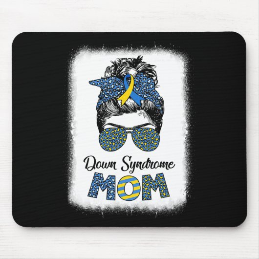 マムダウン症候群認識度マムメッシーバンブリーチド マウスパッド (正面)