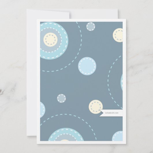 マムツモダンインボーイベビーシャワー招待状 招待状 (裏面)