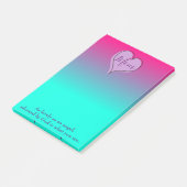 マムハートパープルアンドブルーグラデーション ポストイット (アングル)