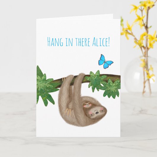 マムパーソナライズされたつる&ベビースロッスカード カード (黄色い花)