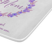 マムパープかわいらしルアンドブルーフローラリース カッティングボード (角)