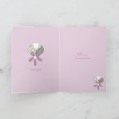 マムパープルフローラみすぼらしいシックな誕生日 カード (内部)