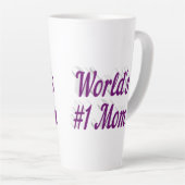 マムパープル文字 カフェラテマグ (右アングル)