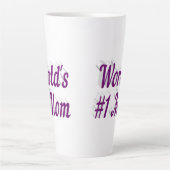 マムパープル文字 カフェラテマグ (正面)