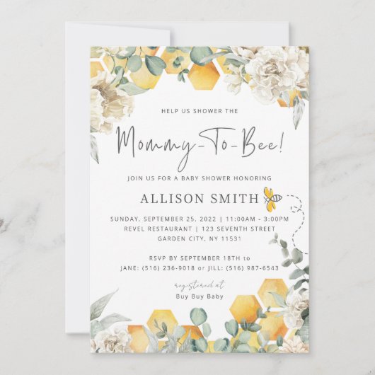 マムビーベイビーシャワー招待状 招待状 (正面)