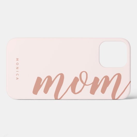 マムピンクとバラ金ゴールドミニマルiPhone 12ケース Case-Mate iPhoneケース (裏面 (横))