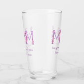 マムピンクの蘭の花の水の色のメッセーカスタムジ タンブラーグラス (右)