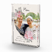 マムピンクフローラ金ゴールド幾何学ハート形 フォトブロック (右)