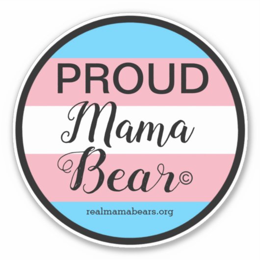 マムピンク誇りを持ったとブルーのビニールシール シール (正面)