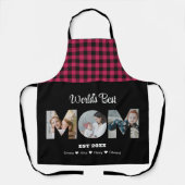 マムフォトコラージュ切り出しマザーズデイ誕生日 エプロン (正面)