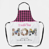マムフォトコラージュ切り出しマザーズデイ誕生日 エプロン (正面)