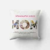 マムフォトコラージュ切り出しマザーズデイ誕生日 クッション (裏面)