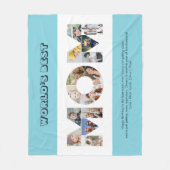 マムフォトコラージュ切り出しマザーズデイ誕生日 フリースブランケット (正面)