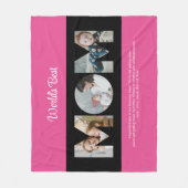 マムフォトコラージュ切り出しマザーズデイ誕生日 フリースブランケット (正面)