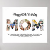 マムフォトコラージュ切り出しマザーズデイ誕生日 ポスター (正面)