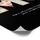 マムフォトコラージュ切り出しマザーズデイ誕生日 ポスター (角)