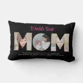 マムフォトコラージュ切り出しマザーズデイ誕生日 ランバークッション (裏面)