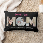 マムフォトコラージュ切り出しマザーズデイ誕生日 ランバークッション (ブランケット)