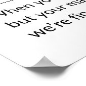 マムフルネス定義ユーモアのあるママ壁アート ポスター (角)