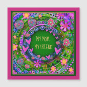 マムフレンドかわいらしフローラグリーン磁気カード (正面)