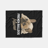 マムブルドッグブルドッグ愛好家 フリースブランケット (正面(横))