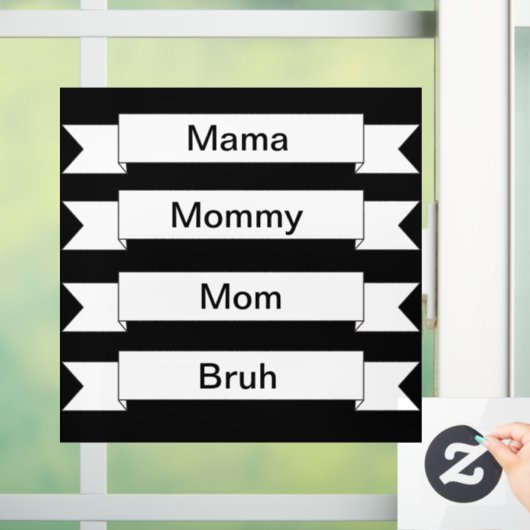 マムブルーウィンドウデカール ウィンドウサイン (ホーム)