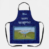 マムブルーパーソナライズされたにとって幸福な退職祝い エプロン (正面)