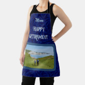 マムブルーパーソナライズされたにとって幸福な退職祝い エプロン (インサイチュ)