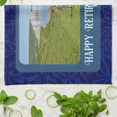 マムブルーパーソナライズされたにとって幸福な退職祝い キッチンタオル (折り畳み)