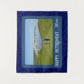 マムブルーパーソナライズされたにとって幸福な退職祝い タペストリー (正面)