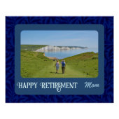 マムブルーパーソナライズされたにとって幸福な退職祝い ポスター (正面)