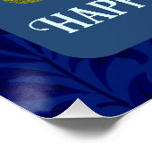 マムブルーパーソナライズされたにとって幸福な退職祝い ポスター (コーナー)