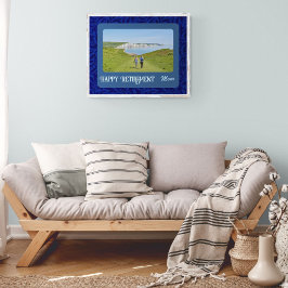 マムブルーパーソナライズされたにとって幸福な退職祝い ポスター