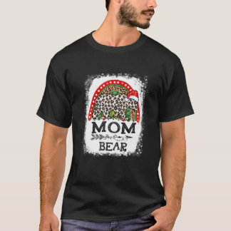マムベアヒョウのクリスマスレインボーパジャママッチング Tシャツ