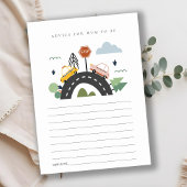 マムベイビーシャワー用かわいいシティアーバンアドバイス エンクロージャーカード