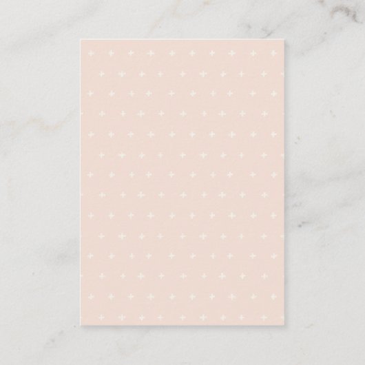 マムベイビーシャワー用かわいい赤面フローラカートアドバイス エンクロージャーカード (裏面)