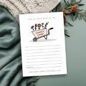 マムベイビーシャワー用かわいい赤面フローラカートアドバイス エンクロージャーカード