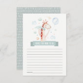 マムベイビーシャワー用サファリキリンアドバイス エンクロージャーカード (正面/裏面)