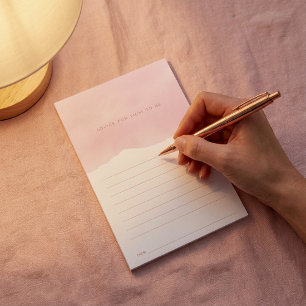 マムベイビーシャワー用ピンクの水彩アドバイス エンクロージャーカード