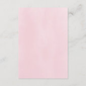 マムベイビーシャワー用ピンクの水彩アドバイス エンクロージャーカード (裏面)