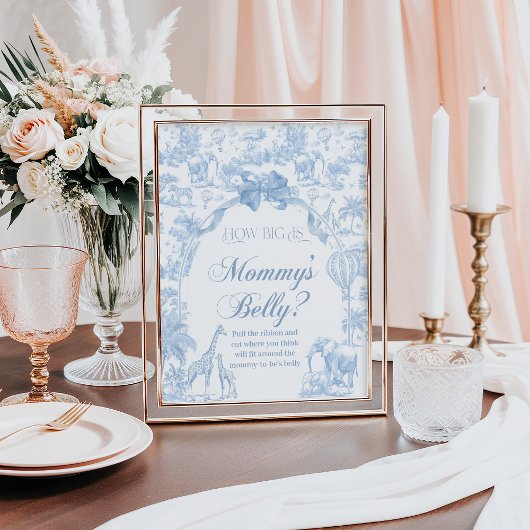 マムベリーブルートイレサファリアニマルベビーブシャワー ポスター